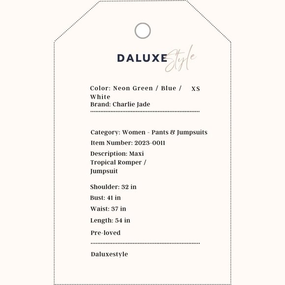 Charlie Jade Maxi Tropical Romper / Jumpsuit - Picture 4 of 4